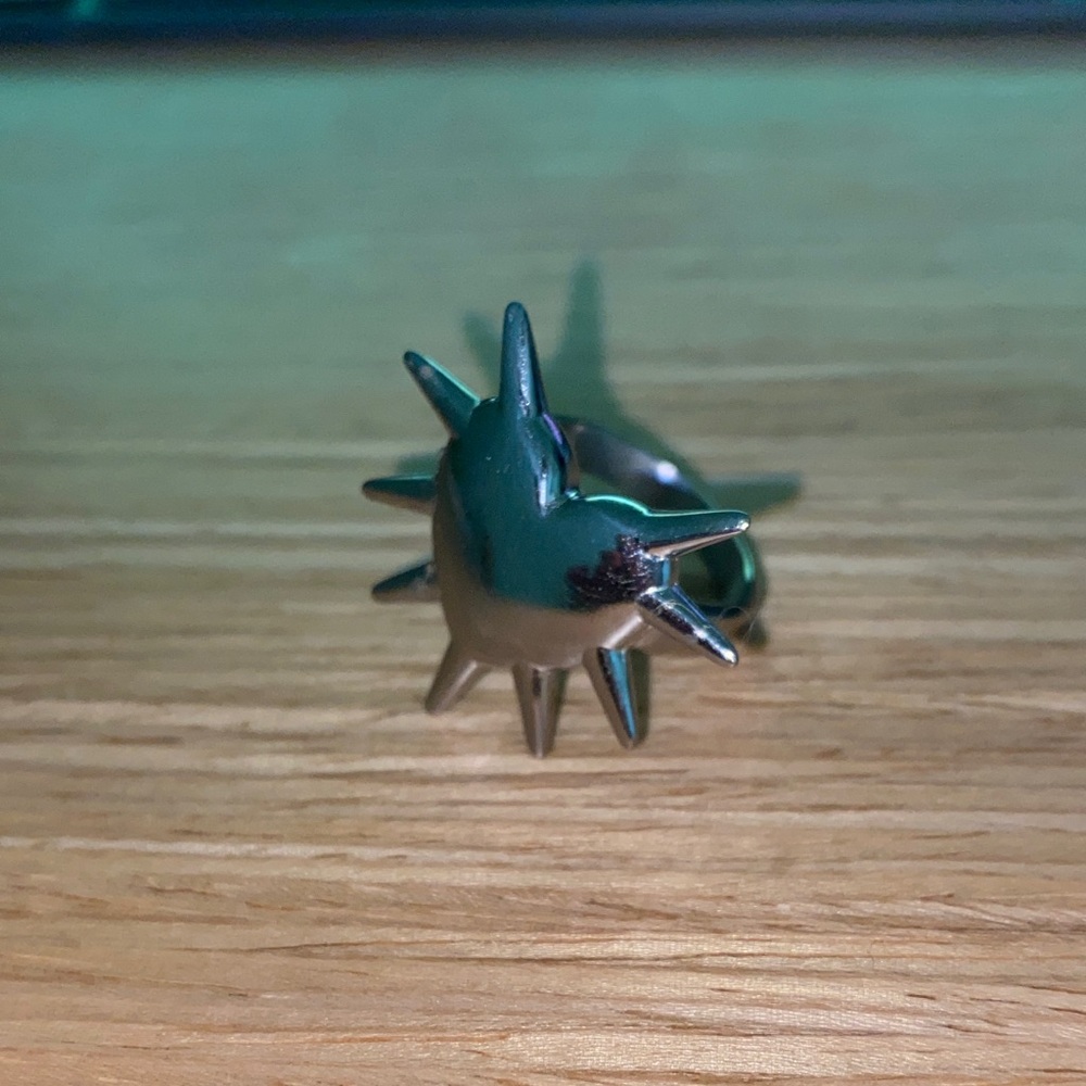 Spiky Stainless Steel Silver Ring